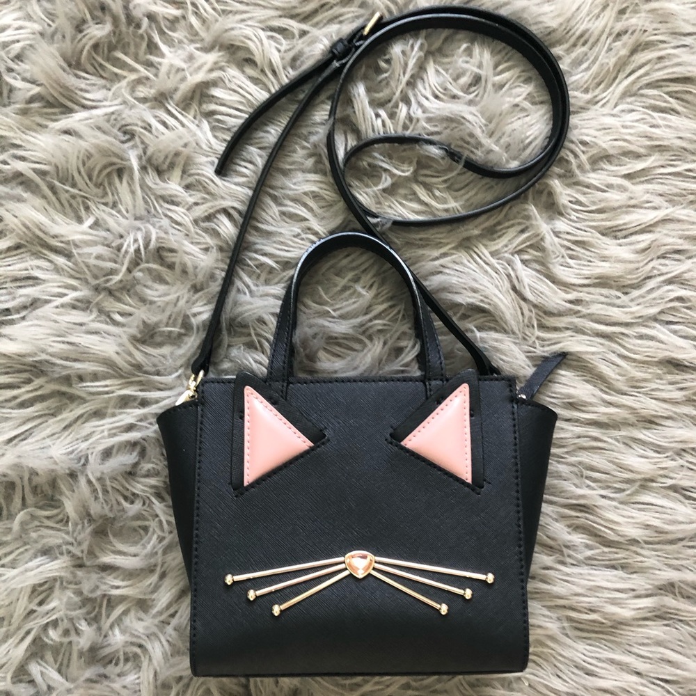 Kate Spade Jazz Things Up Hayden mini cat purse